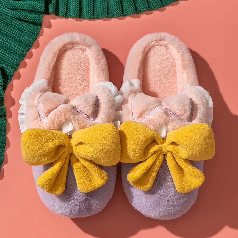 Douyin Cotton Slippers Female Cute Cartoon Plush