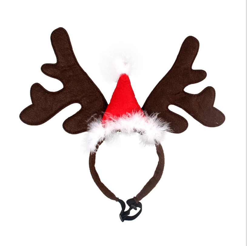 Title 13, Christmas Pet Headdress Dog Adjustable Elk Bell...