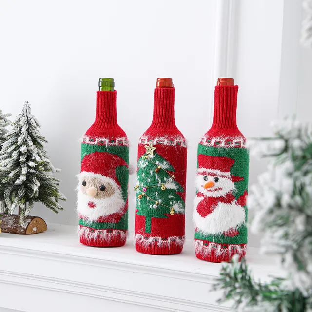 Christmas Decoration Bottle Cover Domestic Ornaments Set - Shop at LoveMi