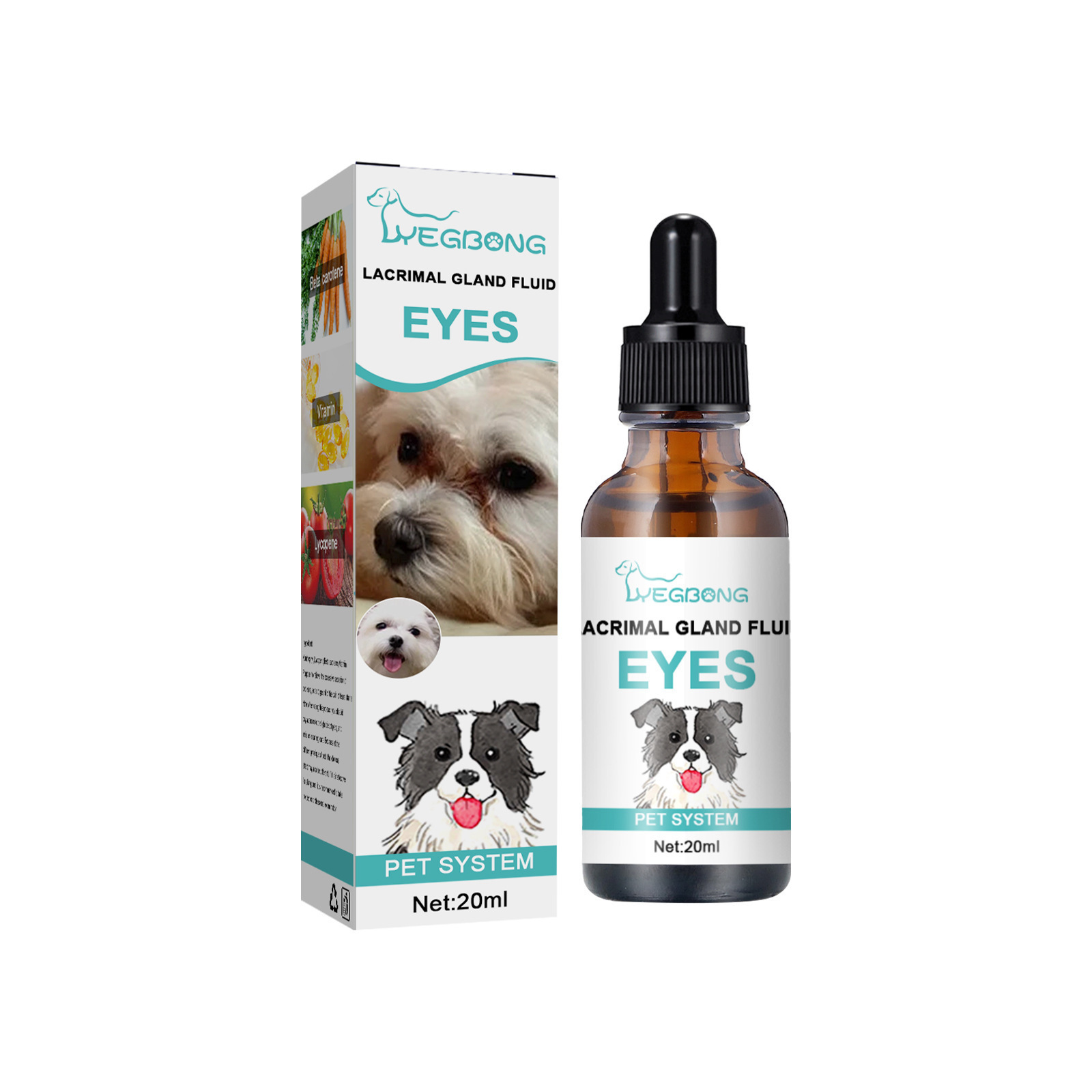 Yegbong Dog Tear Gland Essence, Pet External Eye Tear Stain Remover For Cats And Dogs — foto 2