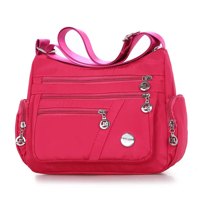 Women Shoulder Bag Multi pocket Design Waterproof Casual High Capacity Crossbody Bag Rose - Shop at LoveMi