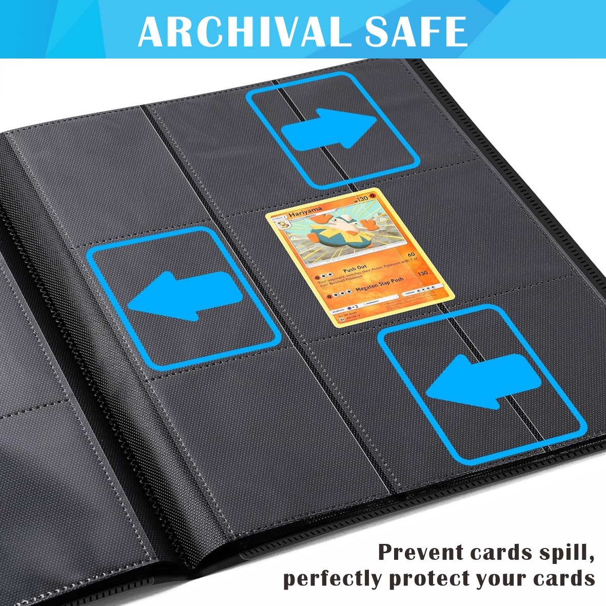 UK Barn Card A4 Storage Book 540 Compartments Black