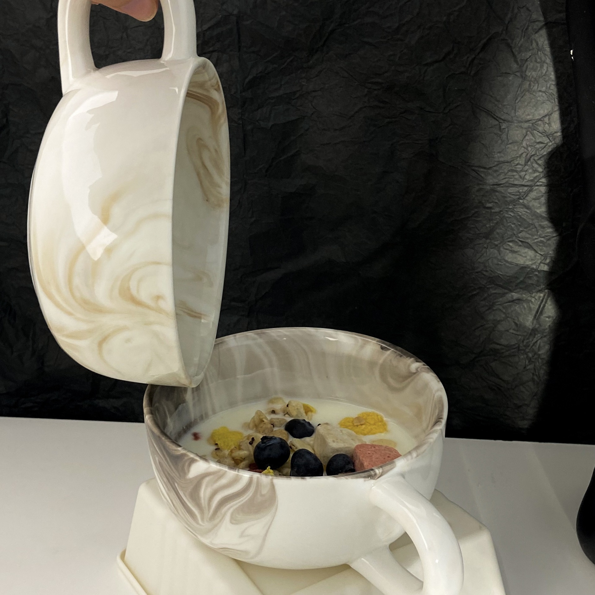 Milk Ceramic Mark Coffee Cup