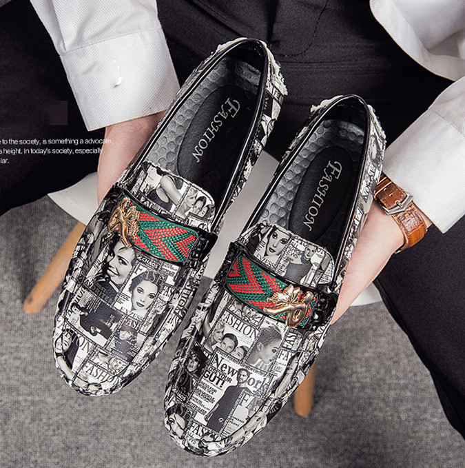 Men's New Flat Men's British Style Leather Shoes
