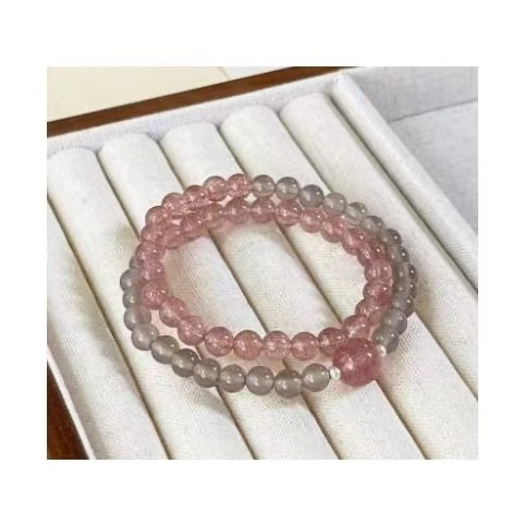Brățară din piatră naturală de cuarț de căpșuni Labradorite Lănțișor cu margele Love Energy Bijuterii pentru femei