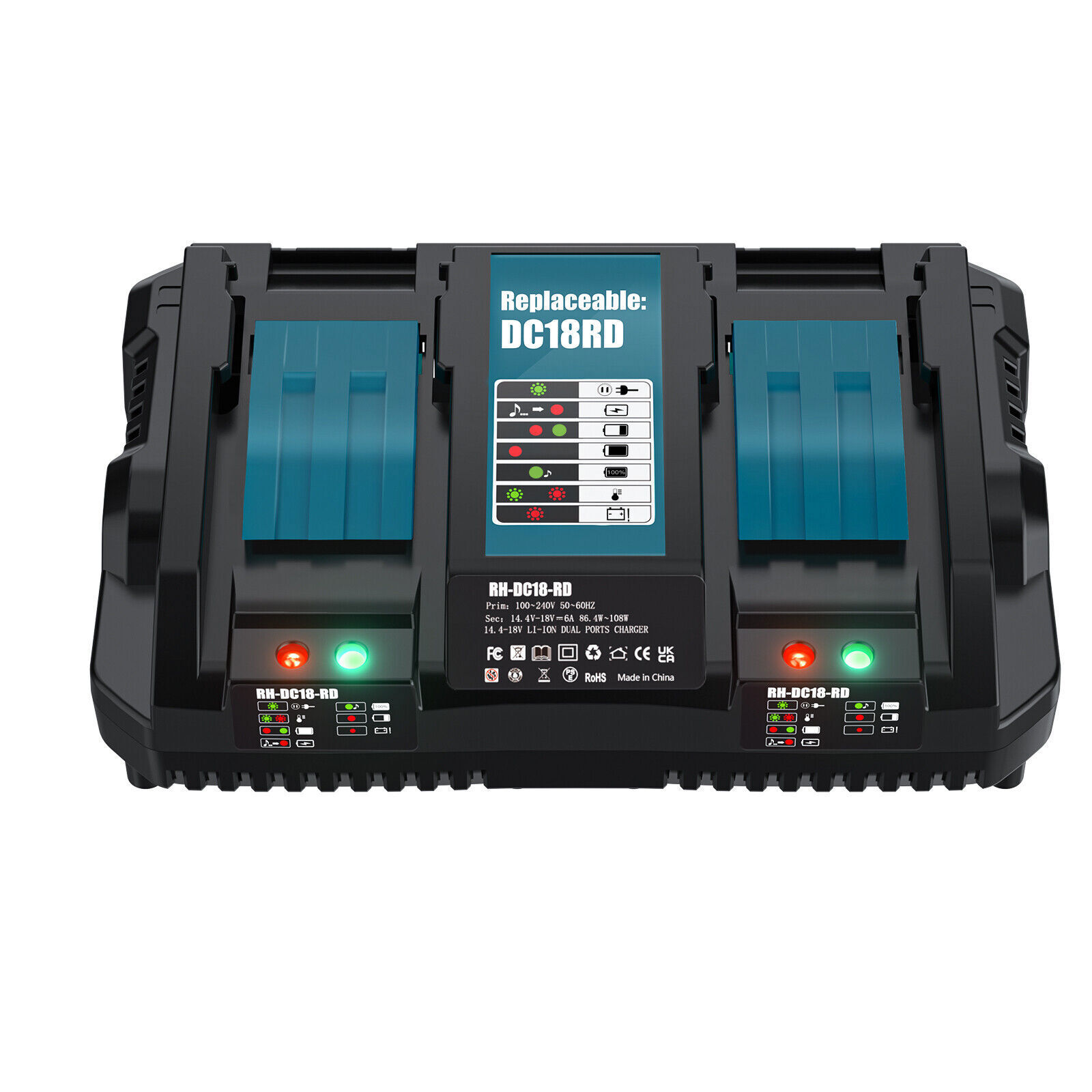 Dual Fast Charger For  18V Li-Ion Battery BL1860 BL1830 BL1850 BL1840 NEW — foto 2
