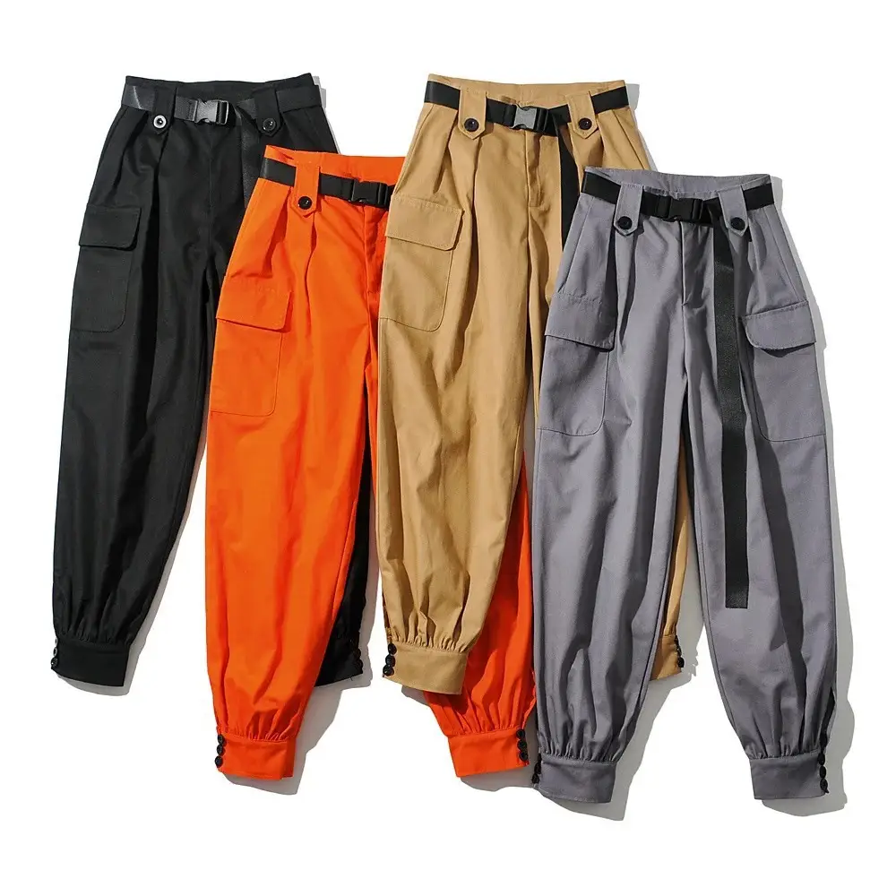 Women's Belted Waist Wide Loose Sport New Style Trousers