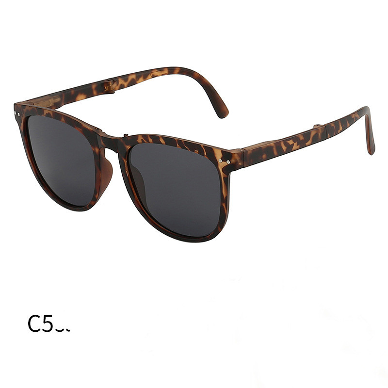 Trendy Foldable Sunglasses For Women TR Polarized Folding Sun Glasses Tortoiseshell - Shop at LoveMi