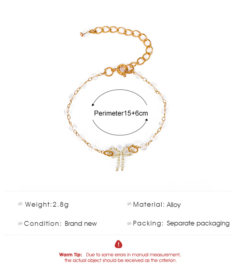 New Ins Temperament All-match Bow Crystal Bracelet
