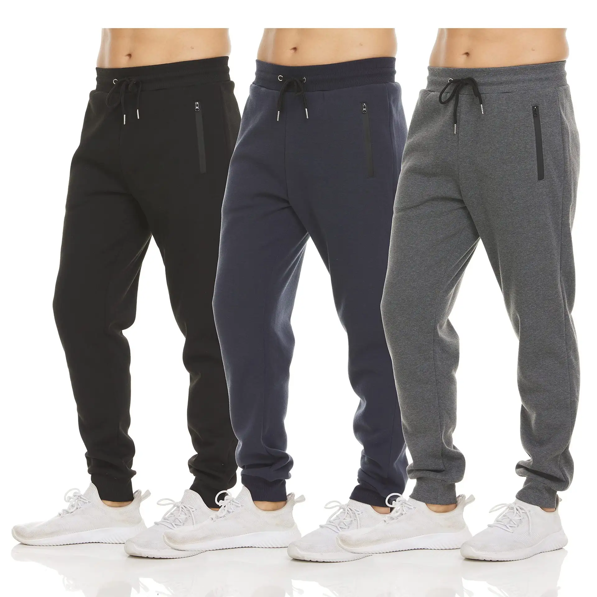 Men's Slim-fit Athletic Leggings, Casual Fleece Sweatpants