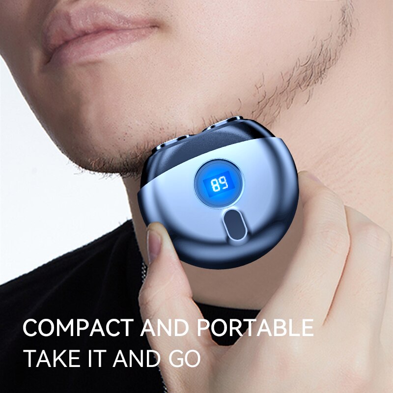 Mini Electric Razor Travel Men's Shaver LED Power Display USB Rechargeable Shaver Multifunctional Portable Razor Wet Dry Use — foto 2