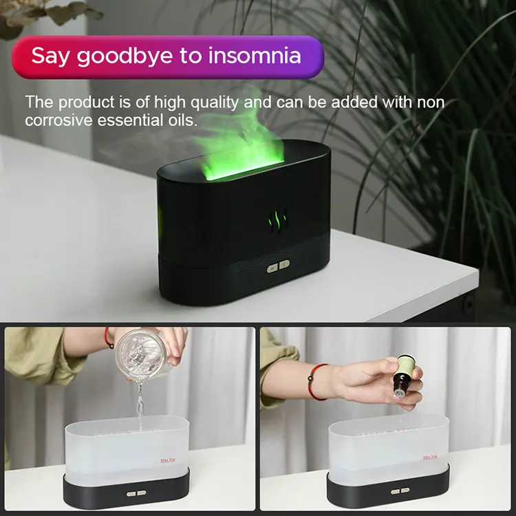 Best Selling USB Ultrasonic Flame Humidifier Led