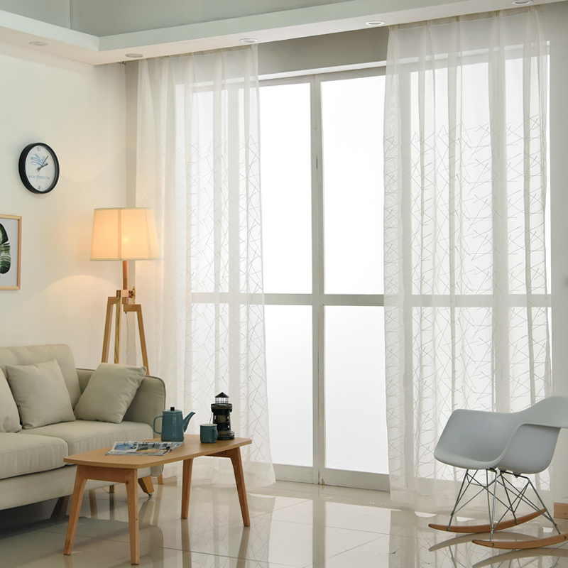 Living Room Bedroom Embroidery Yarn Curtain — image 1