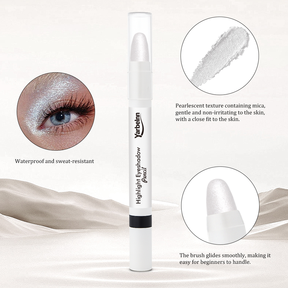 Shimmer Brightening Eye Highlighter Stick, Long Lasting Glitter Eyelid Lying Silkworm Makeup Pen, 2g