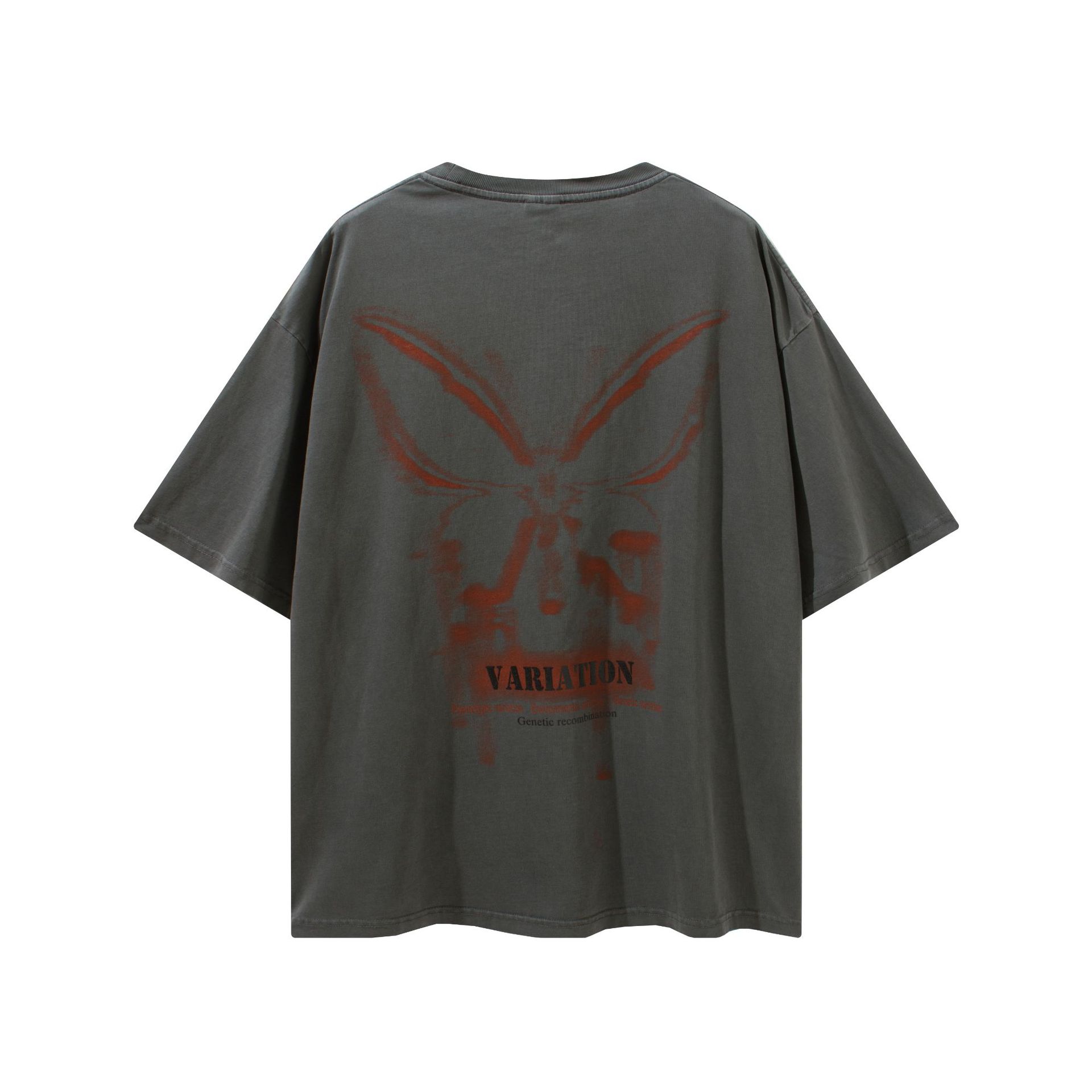 Loose Washed Tide Brand Couple Short-sleeved T-shirt