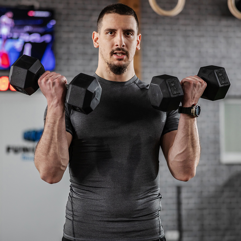 Hex Dumbbell Set Of 2, Rubber Weights Exercise Fitness Dumbbell With Non-Slip... 11