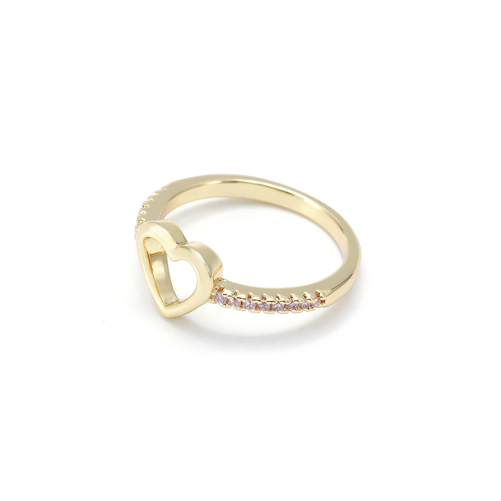 Zircon Ring Simple European And American Style Individual Ring