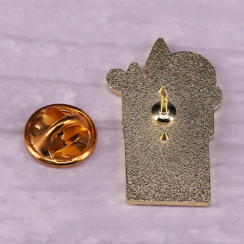 Haunted House Brooch Moon And Fan Castle Badge — view 4