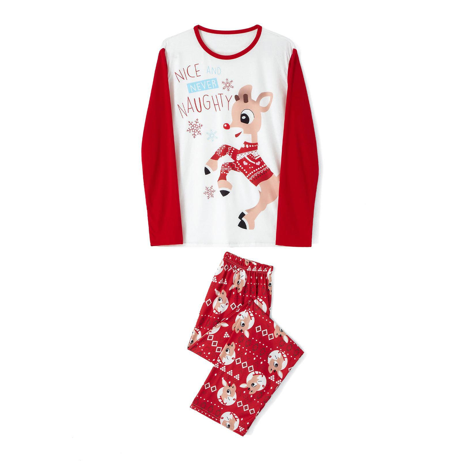 Title 8, Printed Pajamas Christmas Parent-child Wear Rou...