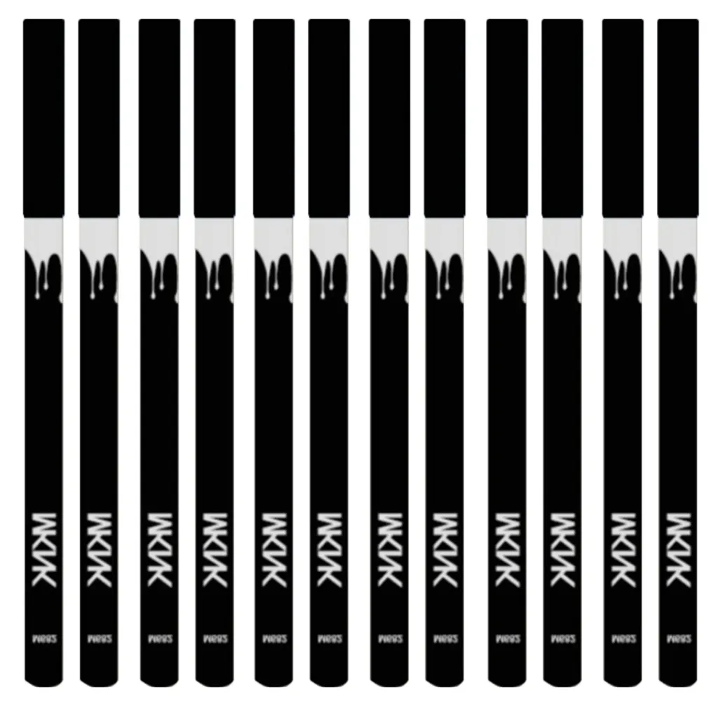 White And Black Eyeliner Pencil Set For Eyebrows, Eyeshadow And Lips. Includes Sharpener. Waterproof , Long-lasting - 12Pc Black Eyeliner