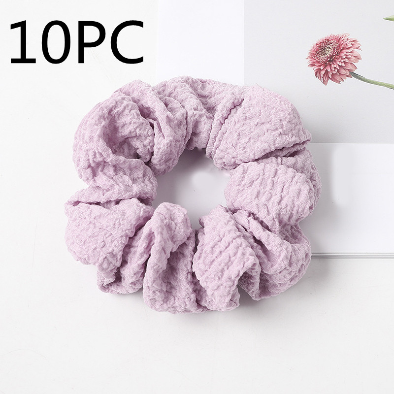 Puff large intestine hair circle fabric in Pink 10PC