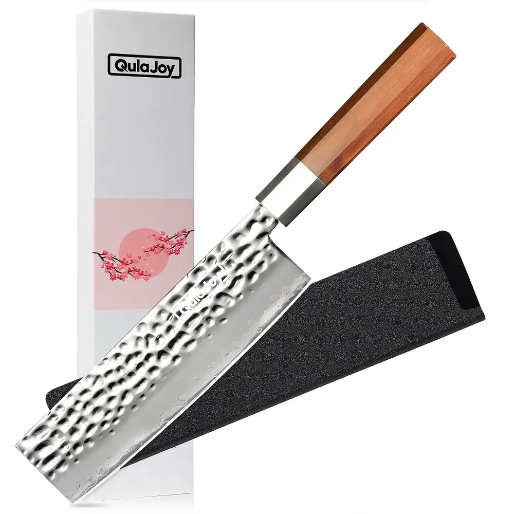 Qulajoy Nakiri Knife 7 Inch - Hammered