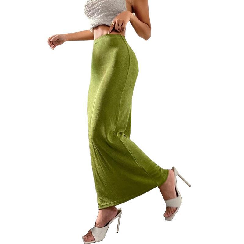 Title 7, Womens Solid Ankle and Hip Wrap Long Skirt. Co...