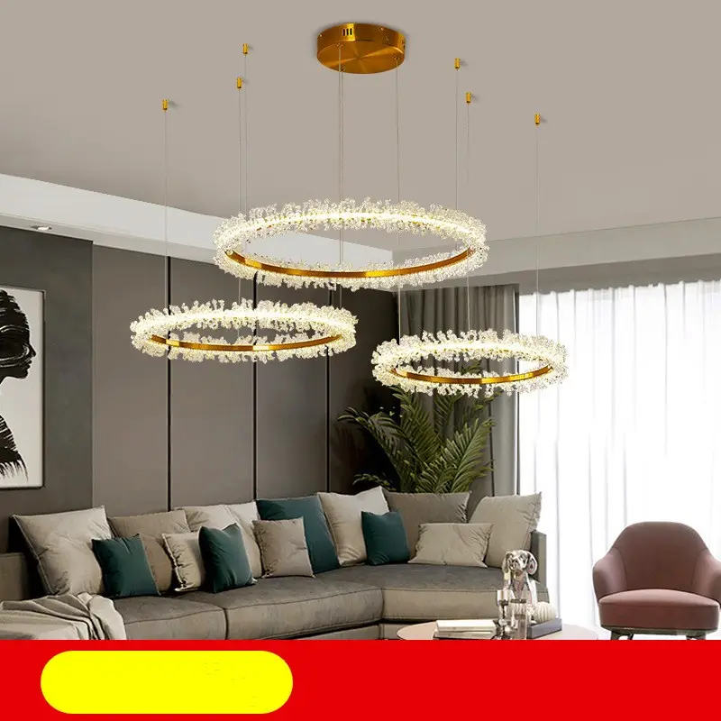Living Room Crystal Chandelier Modern Style Electroplated
