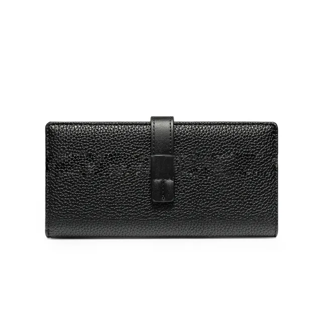 Fashion Contrast Color Wallet 20 Discount Card Bag Long Label Black - Shop at LoveMi