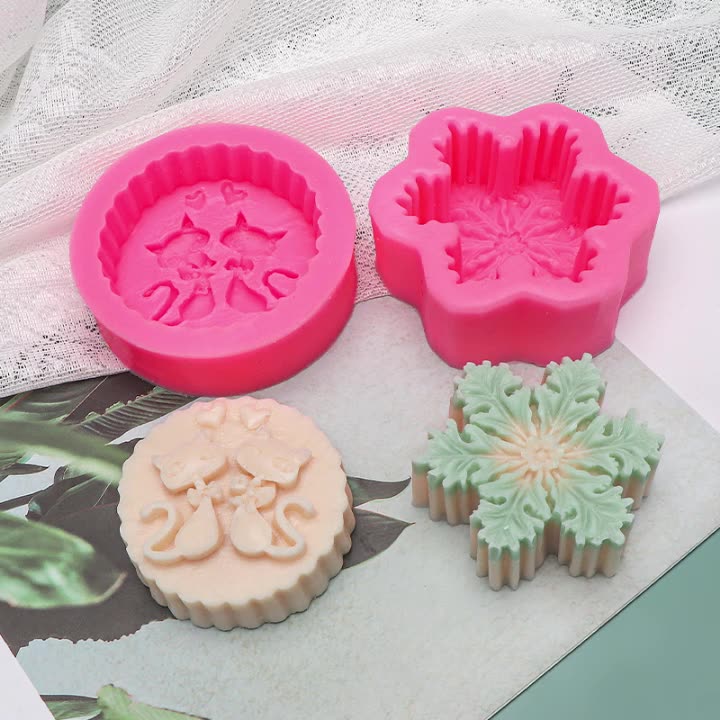 DIY Abstract Style Star And Moon Big Head Cake Mold - 7