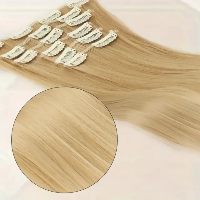 Holdbalance Straight Clip In Hair Extensions 24inch Hair Extensions For Women Long Soft Synthetic Natural Hairpieces Kimi27613 - Shop at LoveMi