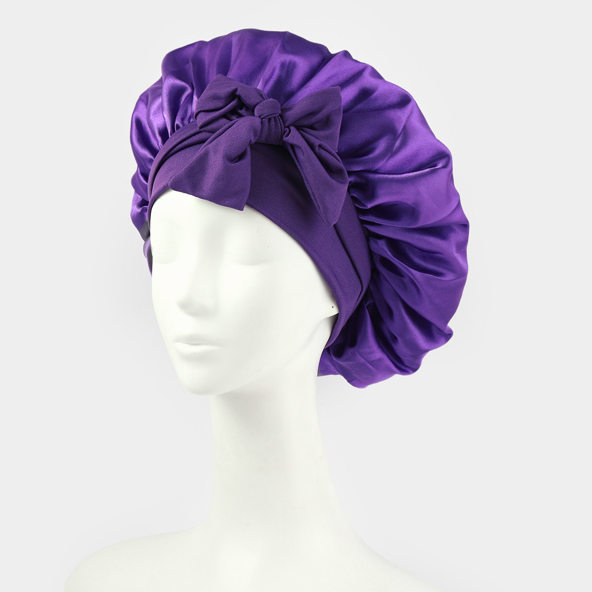 Silk Bonnet For Sleeping Women Satin Bonnet Double Layer Satin Lined Hair Bonnet With Tie Band Curly Hair - Image 18