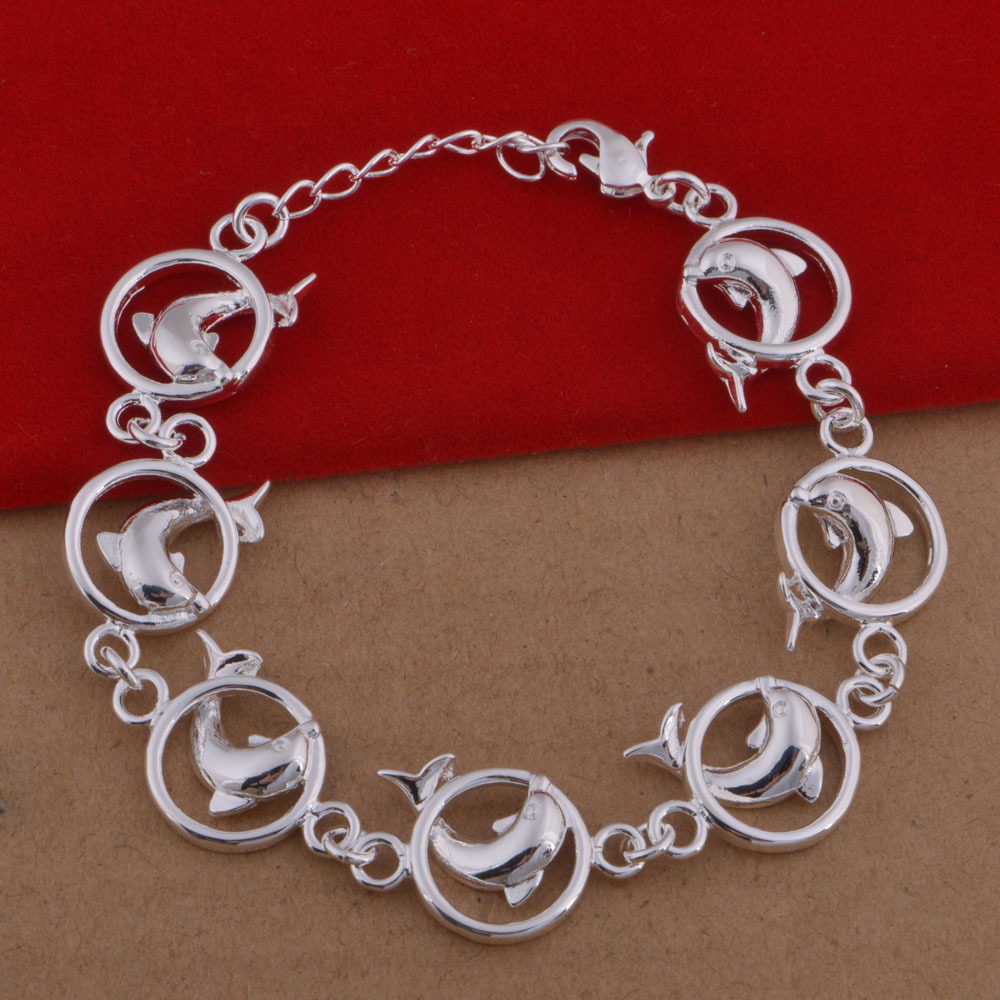 Fashion Dolphin Jumping Circle Bracelet