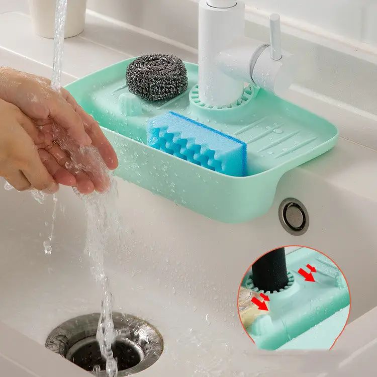 Anti-skid Mat Kitchen Rag Sponge Wiping Drain