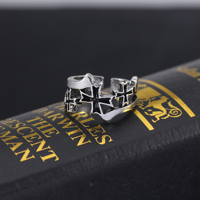 Retro Men's Cross Ring Domineering And Exaggerated
