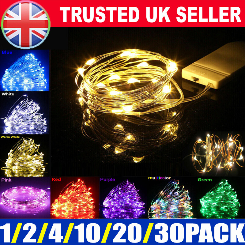 1-30x Fairy Lights Waterproof String DIY Wedding Xmas Party Jars Crafts--Cold — image 7