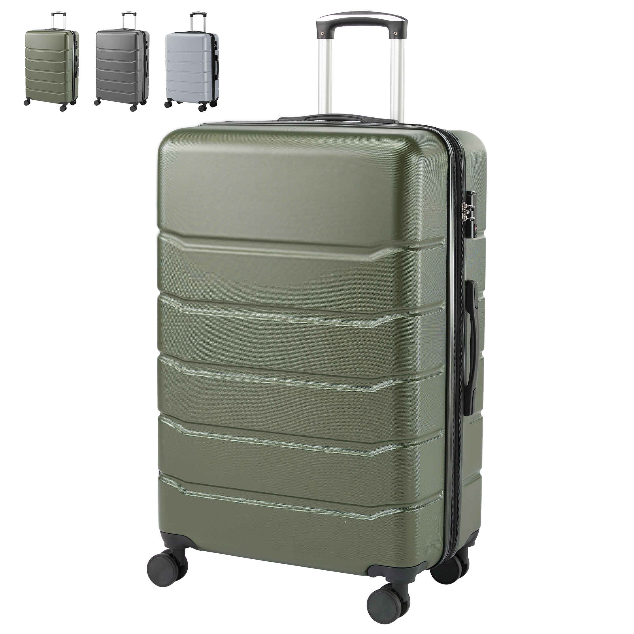 Hard Shell Carry On Suitcase, ABS Spinner Wheel Luggage, Lightweight And Expandable Rolling Travel Bag — foto 3