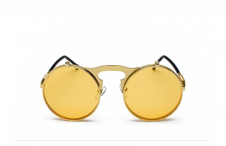 Title 1, Lunettes de soleil rétro en métal Steampunk à m...