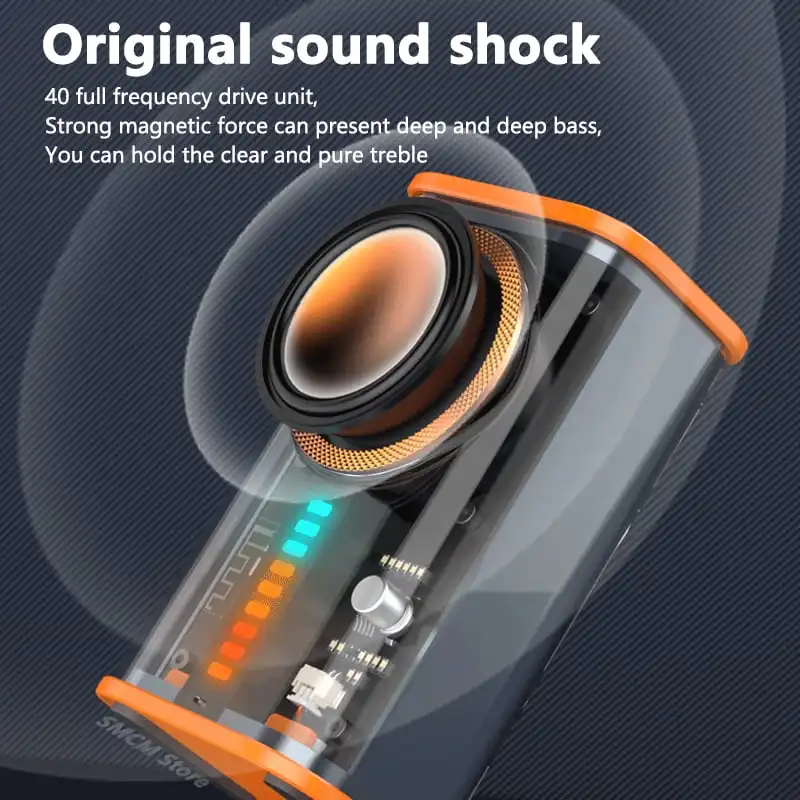 K07 Transparent Mecha Wireless Bluetooth Speaker Sound