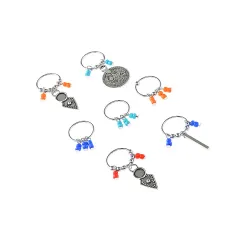 Simple Headdress Leaf Coin Pendant Hairpin - Colourful - View 1