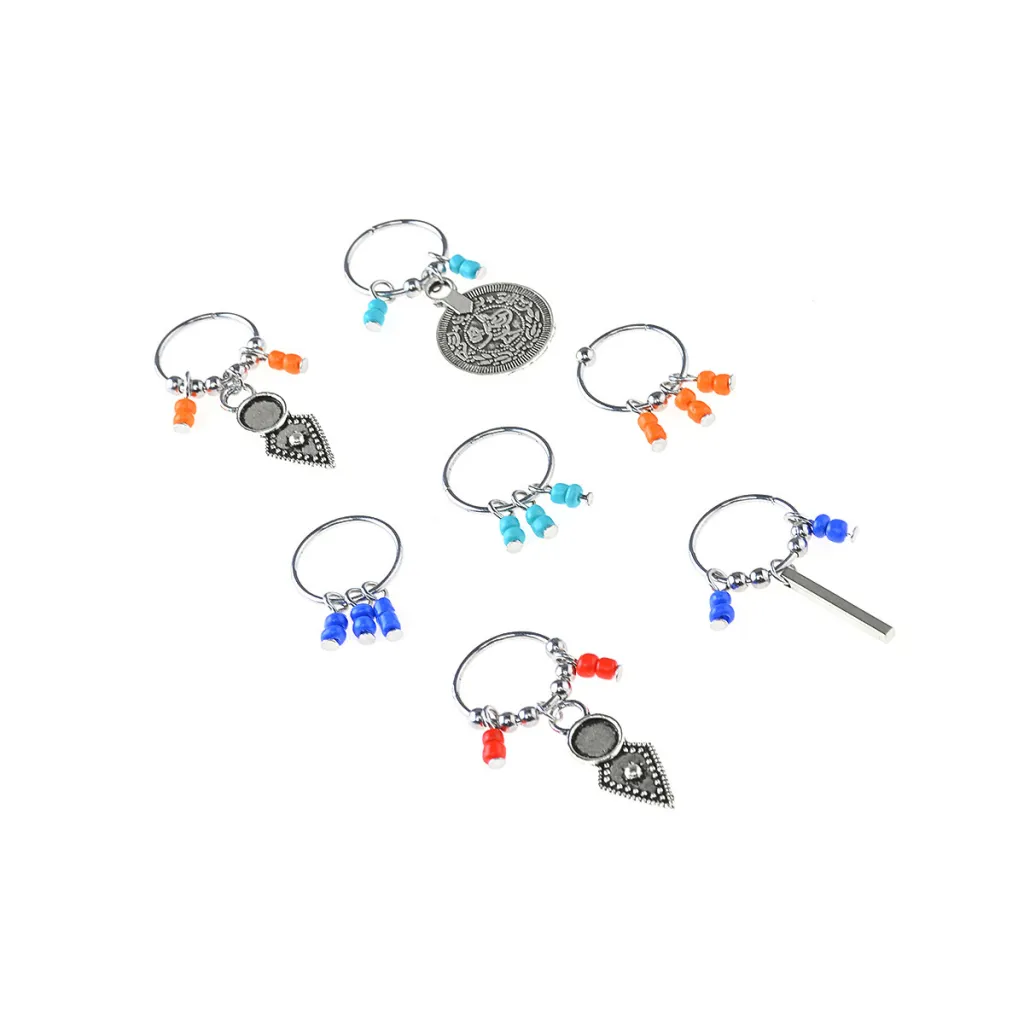 Simple Headdress Leaf Coin Pendant Hairpin - Colorful