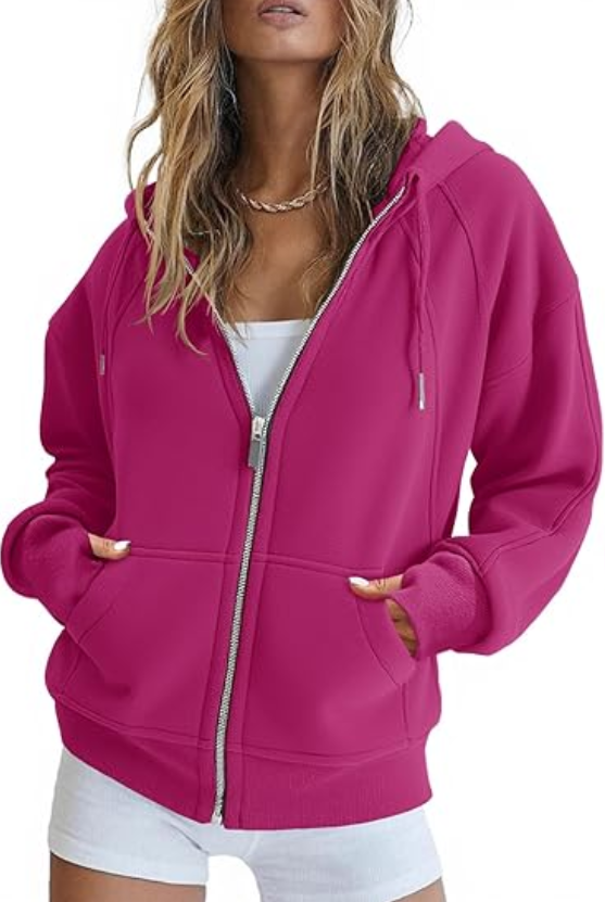 Women’s zip up crop sweatshirt