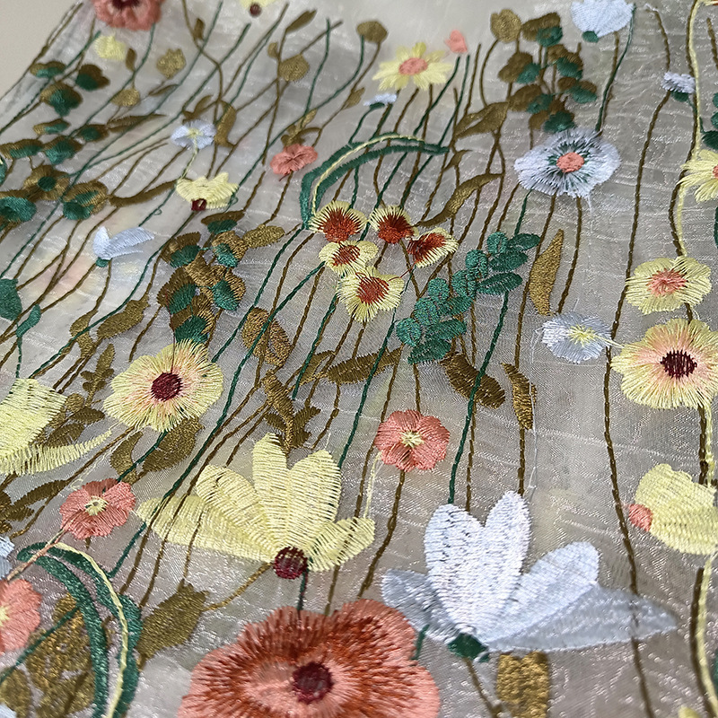 Hand Embroidered Flower Shoulder Bag Hand Lace