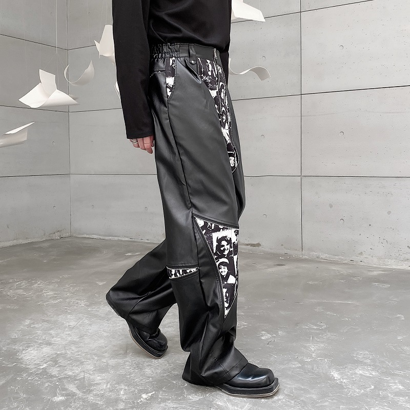 Men's Punk Style Autumn Winter Thick Pants