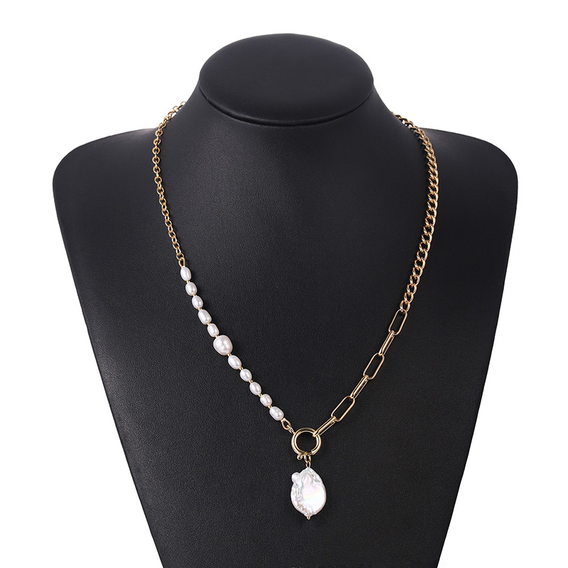 Ladies 14K Real Gold European And American Temperament Female Retro Clavicle Chain