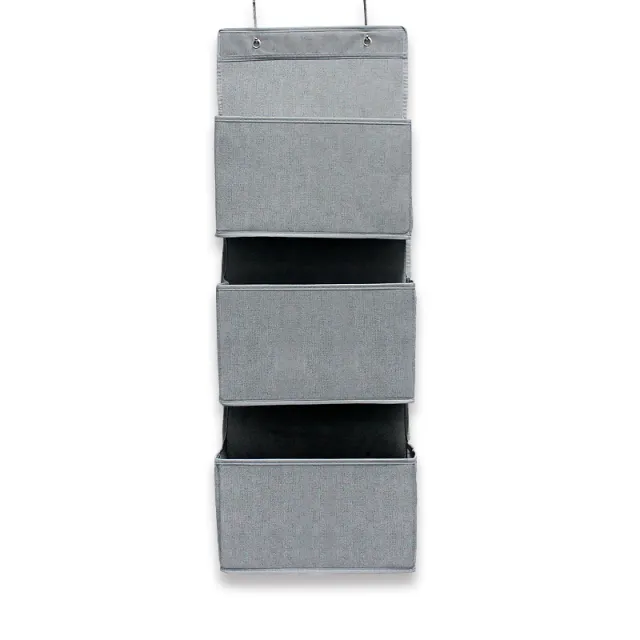 Multi Layer Magazine Hanging Bag Behind Non Woven Door Grey - Shop at LoveMi