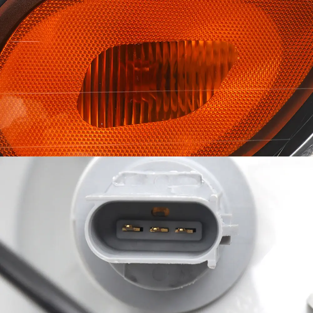 Right Black Headlights Compatible With Peterbilt 337,386,387 With Turn Signal