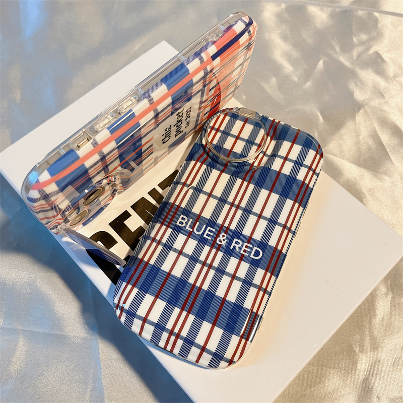 Small High End Striped Plaid Mobile Phone Shell