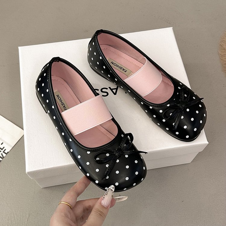 Polka Dot Bow Ballet Flats, picture 2 of 2