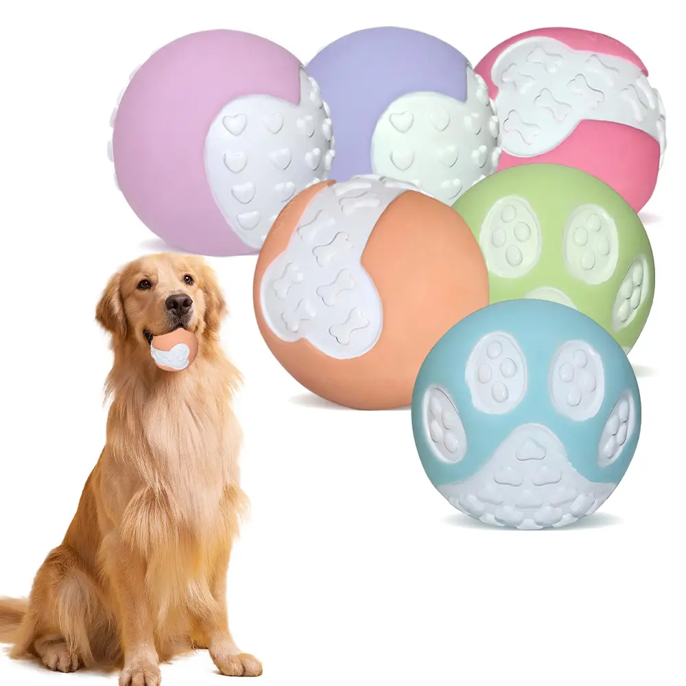 12 PCS Non-Toxic Dog Toy Ball Hard Rubber Solid Ball Cleaning Teeth Durable To Chew And High Rebound Great Pet Play Training Supplies